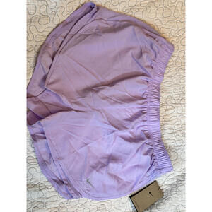 Nike Women's Dri-FIT Lavender Running Shorts With Built In Brief Size XL #35‎